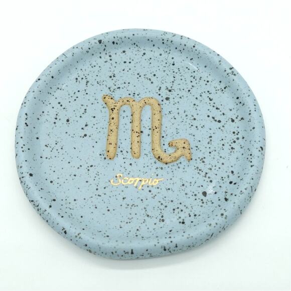 Urban Outfitters Boho SCORPIO Zodiac Blue Ring Dish / Catch All Coaster - Picture 4 of 5